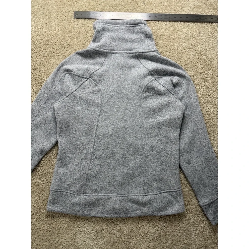 Avalanche Womens Thermal Knit Full Zip Fleece Lined Jacket Heather Gray Size M